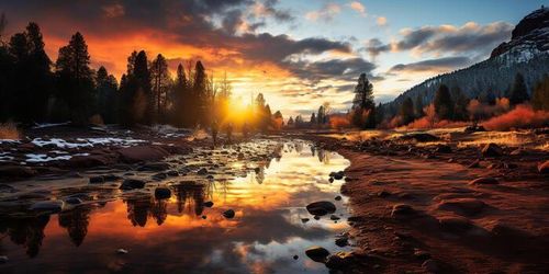 . . Desert canyon mountain rock hill nature adventure landscape travel explore lake tree vacation hiking vibe sunset. Graphic Art photo