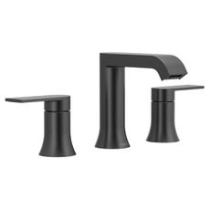 Moen Genta LX Two-Handle High Arc Widespread Bathroom Sink Faucet, for 3-Hole Setups, Valve Included, Matte Black, TV6708BL