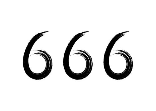 666 Devil Number Symbol Vector Image