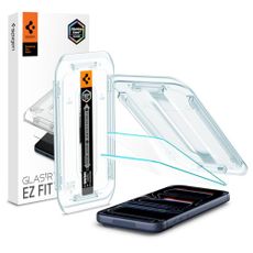 Spigen AluminaCore Tempered Glass Screen Protector [Glas.tR EZ Fit] designed for iPhone 17 Pro | iPhone 17 | iPhone 16 Pro [2 Pack] 9H+ Hardness, Aluminum-Enhanced Durability