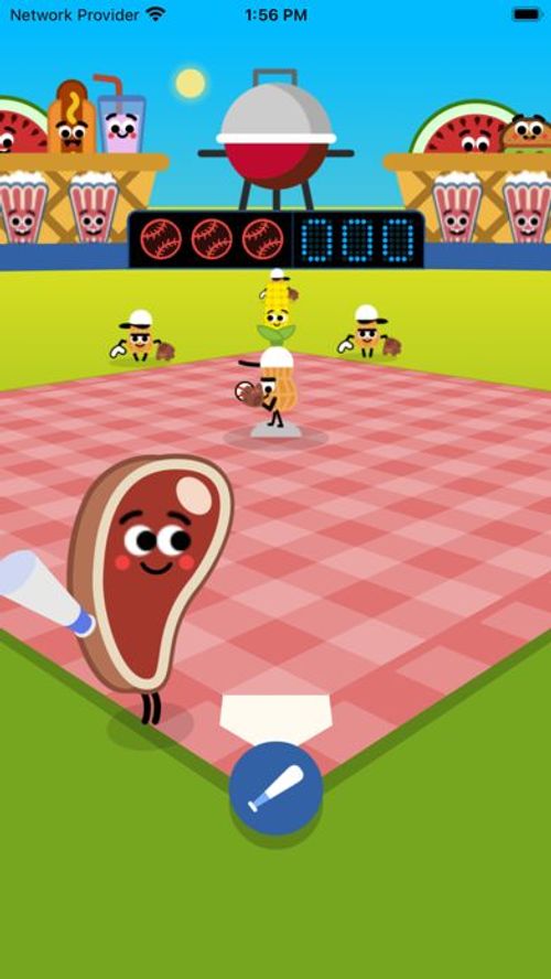 Doodle Baseball Game Game Screenshot