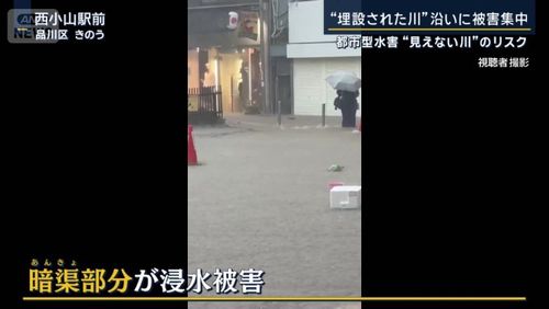 暗渠部分が浸水被害