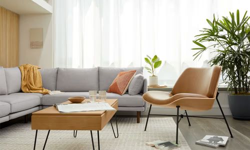 Mid-century modern living room seating