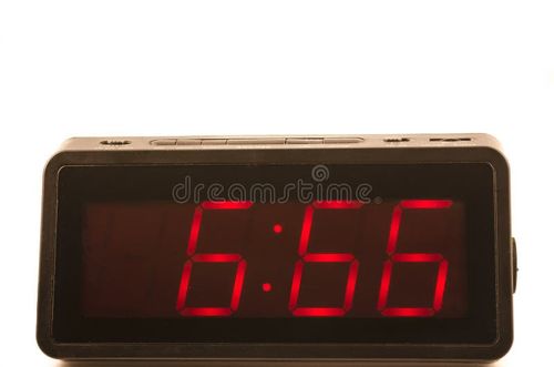 Electronic clock with 666 numbers. 666 stock images, royalty-free photos and pictures
