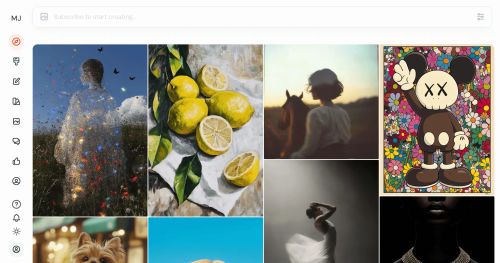 Midjourney user interface