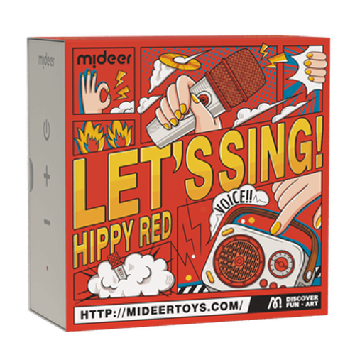 弥鹿（MiDeer）儿童麦克风话筒音响一体无线k唱歌机玩具六一儿童节生日礼物礼盒 【中国红】升级双麦-麦克风礼盒