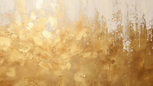 textured art with gold paint glittering.