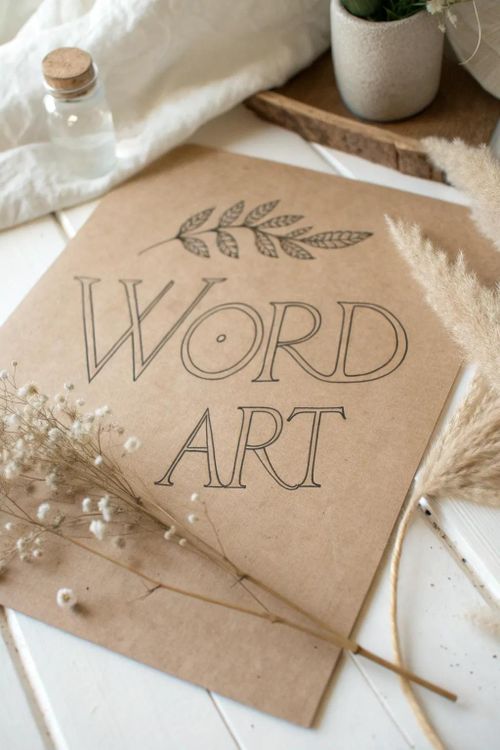 Engage with the art of storytelling through minimalist word design.