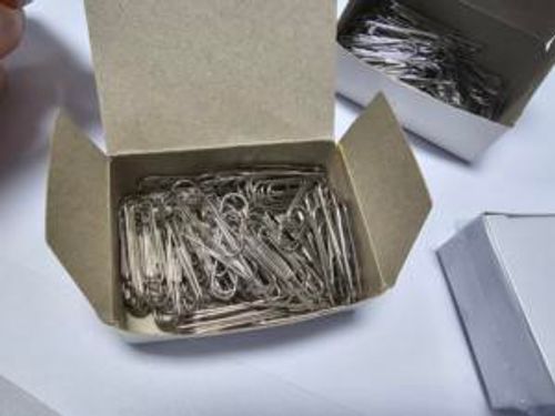 Promotion Price 28mm 100pc <strong>Flat</strong> Round Silver Metal Paperclips Office Supplies Essential <strong>Paper</strong> <strong>Clips</strong>