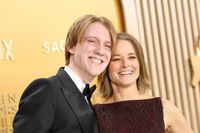 Jodie Foster's Son Looks Sleek in Bright Eye Shadow for Rare Appearance at 2025 SAG Awards