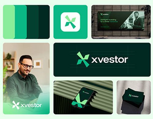X Logo design, Modern, Branding, Investment Logo