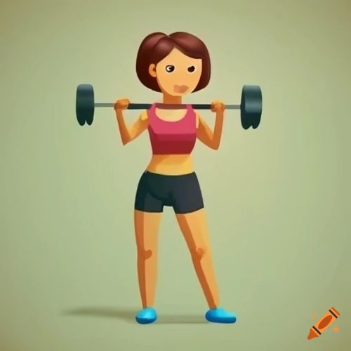 cute fitness emoji lifting weights