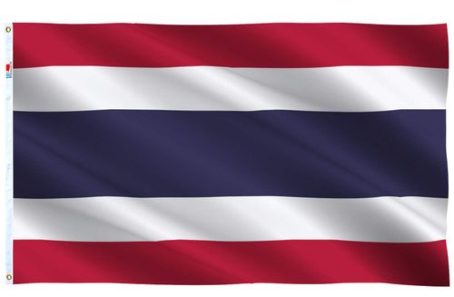 Thailand Flag Large 3x5 Ft, Moderate-Outdoor Both Sides 100D Polyester,Canvas Header and Double Stitched - Brass Grommets ...