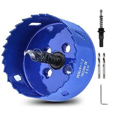 Luomorgo 2-5/8 inch 67mm Hole Saw, 1 1/4 inch Cutting Depth HSS Bi-Metal Hole Cutter with Hex Shank Drill Bit Adapter for Wood Cornhole Boards Plastic Drywall Fiberboard