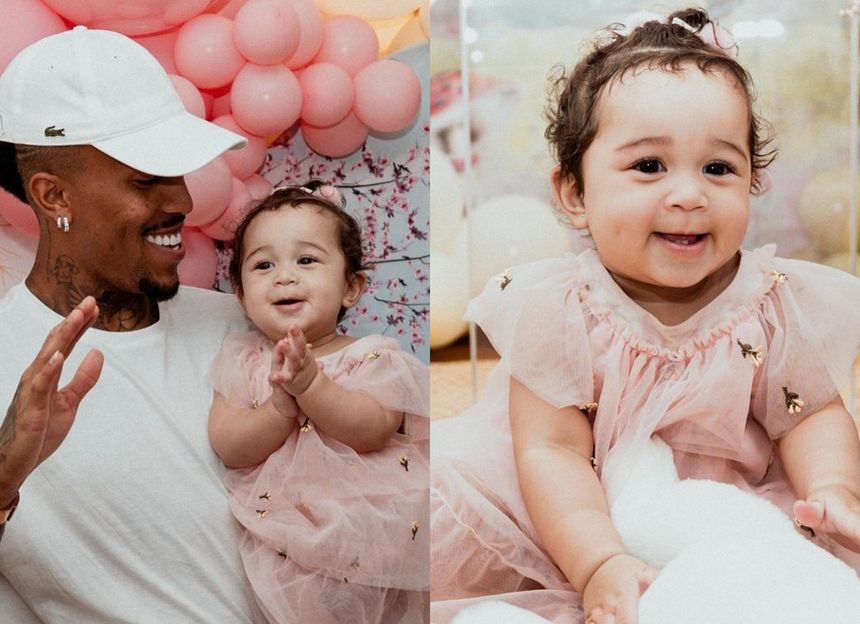 Éder Militão comemora 9 meses da filha, Cecília