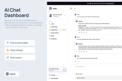 Preview: AI Chat Dashboard - Jolly