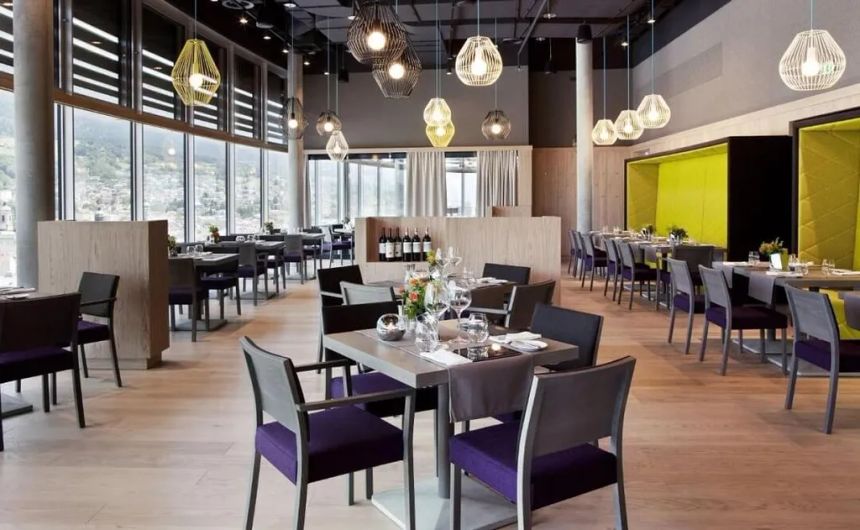 Đơn giản và tinh tế là nét nổi bật của nhà hàng phong cách Châu Âu hiện đại
