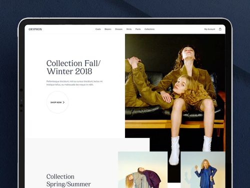 Download free UI design Gryphon Fashion E-commerce Template