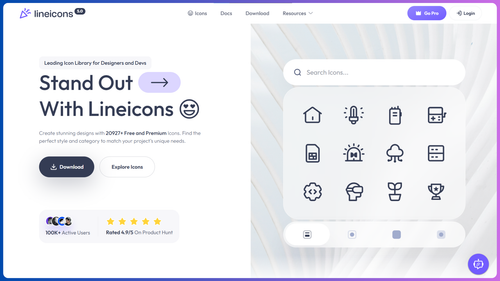 Lineicons - React Native Icon Library