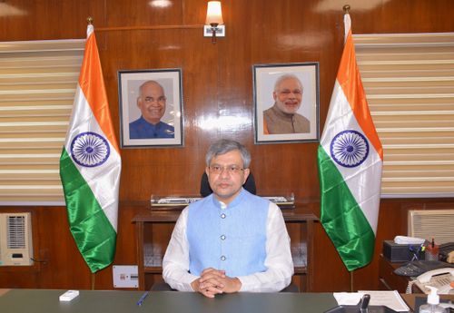 shri ashwini vaishnaw taking charge as the union minister for railways in new delhi on july 08 2021 1