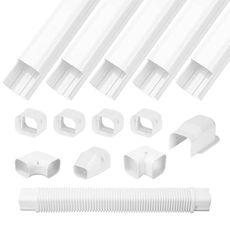 OSMOFUZE 3" W 10Ft L Mini Split Line Set Cover Kit, Air Conditioner Decorative PVC Line Cover Kit for Mini Split AC and Heat Pumps