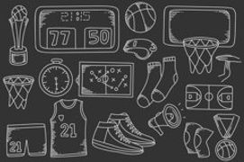 Basketball Hand drawn doodle set Product Image 3