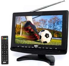 Tyler TTV706 10” Portable Widescreen 1080P LCD TV with Detachable Antennas, HDMI, USB, RCA, FM Radio, Built in Digital Tuner, AV Inputs, AC/DC, (3) Antennas, and Remote Control
