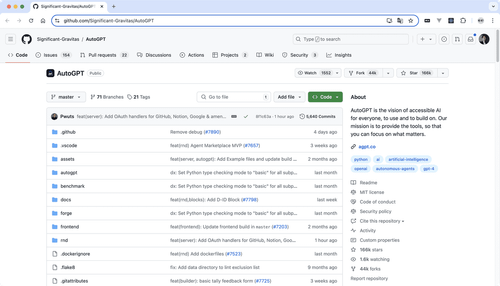 GitHub 开源 AI Agent 项目AutoGPT