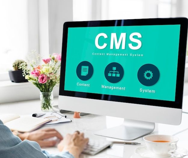 Free photo content management system strategy cms concept