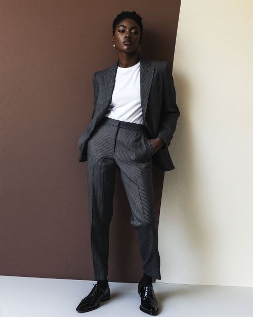 Pinstripe Business Suit for Petite women