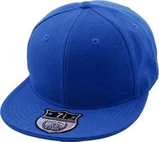 KNW-2364 Roy (7 5/8) The Real Original Fitted Flat-Bill Hats True-Fit, 9 Sizes & 20 Colors Royal Blue