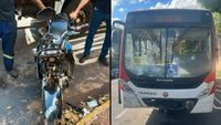 Motociclista sem CNH fica em estado grave após bater em ônibus em Campo Grande