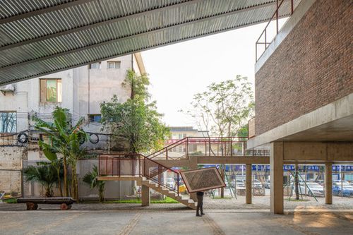 Wuyang Cultural Station / WAU Design - Interior Photography, Concrete, Balcony