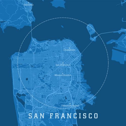 San Francisco CA City Vector Road Map Blue Text San Francisco CA City Vector Road Map Blue Text. All source data is in the public domain. U.S. Census Bureau Census Tiger. Used Layers: areawater, linearwater, roads. san-francisco-bay-area-map stock illustrations