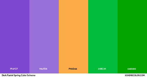 Download PNG image of Dark Pastel Spring Color Scheme