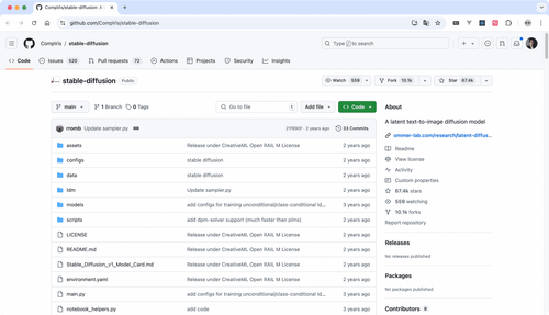 Github 开源 AI 图像生成项目Stable Diffusion