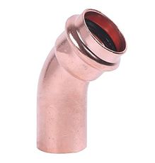 EZ-FLUID Plumbing 2" FTG x Press LF Press Copper Street 45 Degree Elbow Pressure Fittings with Press Copper Pipe Connection for Residential,Commercial. (1)