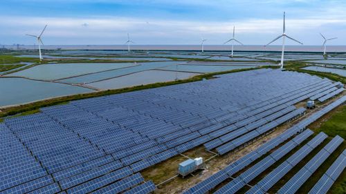 Wind turbines in Yancheng, China