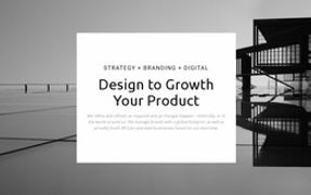 Design To Growth Product - Web Template