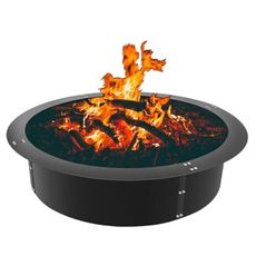 Fire Pit Ring 36-Inch Outer/30-Inch Inner Diameter Fire Pit Insert 2.0mm Thick Heavy Duty Solid Steel Liner DIY Campfire Ring Above or In-Ground for Outdoor