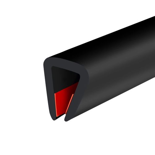 Rubber edge trim U shaped, 9/16 x 3/8, 10m