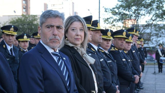 Alejandra Monteoliva y Juan Pablo Quinteros, ministro de Seguridad de Córdoba