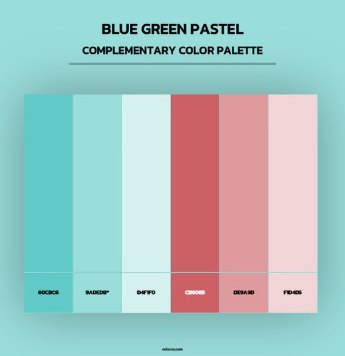 Blue Green Pastel - Complementary Color Palette
