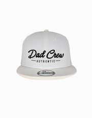 Dad Crew White New Era 9Fifty Flat Visor Snapback Hat