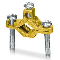 OHLECTRIC OL-38083 Direct Burial Copper Ground Pipe Clamps (½"-1”)-Screw Thread 5/16”x18, 2-5" Wire Range. Ideal for Connecting Grounding Electrodes to Copper Tubing & Direct Burial Electrical pipe