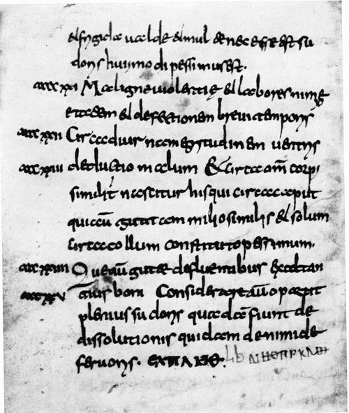 hippocratic corpus end of aphorisms modena archivio capitolare o i 11 fol 36v