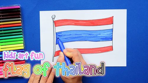 someone is drawing a flag with colored crayons