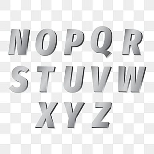 desenho de pacote de pacote de letras do alfabeto 3d png PNG