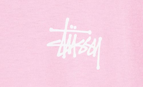 Stussy Logo Pink Fabric Background Wallpaper