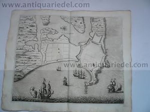 Seller image for Colombo, anno 1672, map of the fort, Baldaeus for sale by Hammelburger Antiquariat